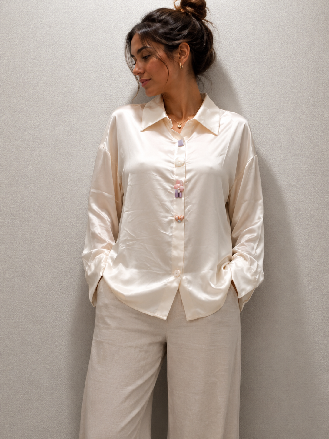 Chemise Chic Contemporaine Tissu Premium