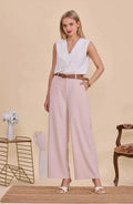 Pantalon large avec ceinture intégrée